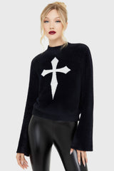 Dead Romantic Sweater [BLACK/WHITE] Killstar / Womens