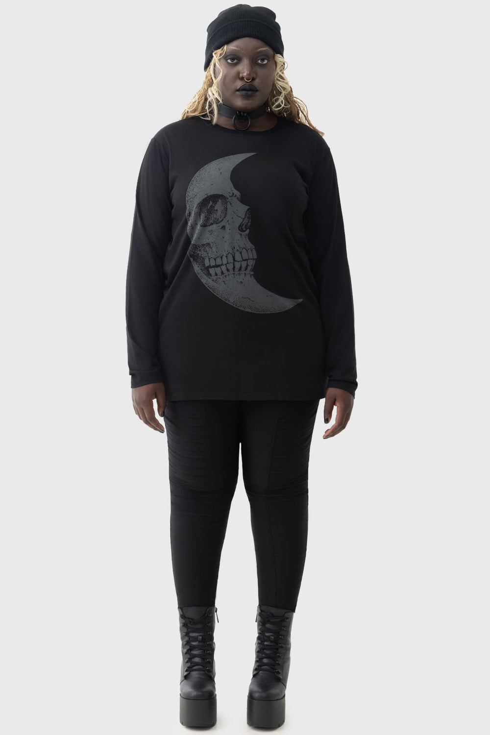 Lunar Crescent Long Sleeve Top Killstar / Womens