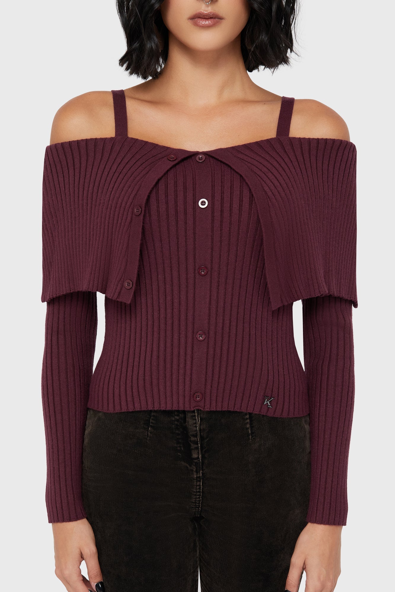 Dusk Empress Knit Top [Purple] Killstar / Womens