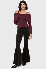 Dusk Empress Knit Top [Purple] Killstar / Womens