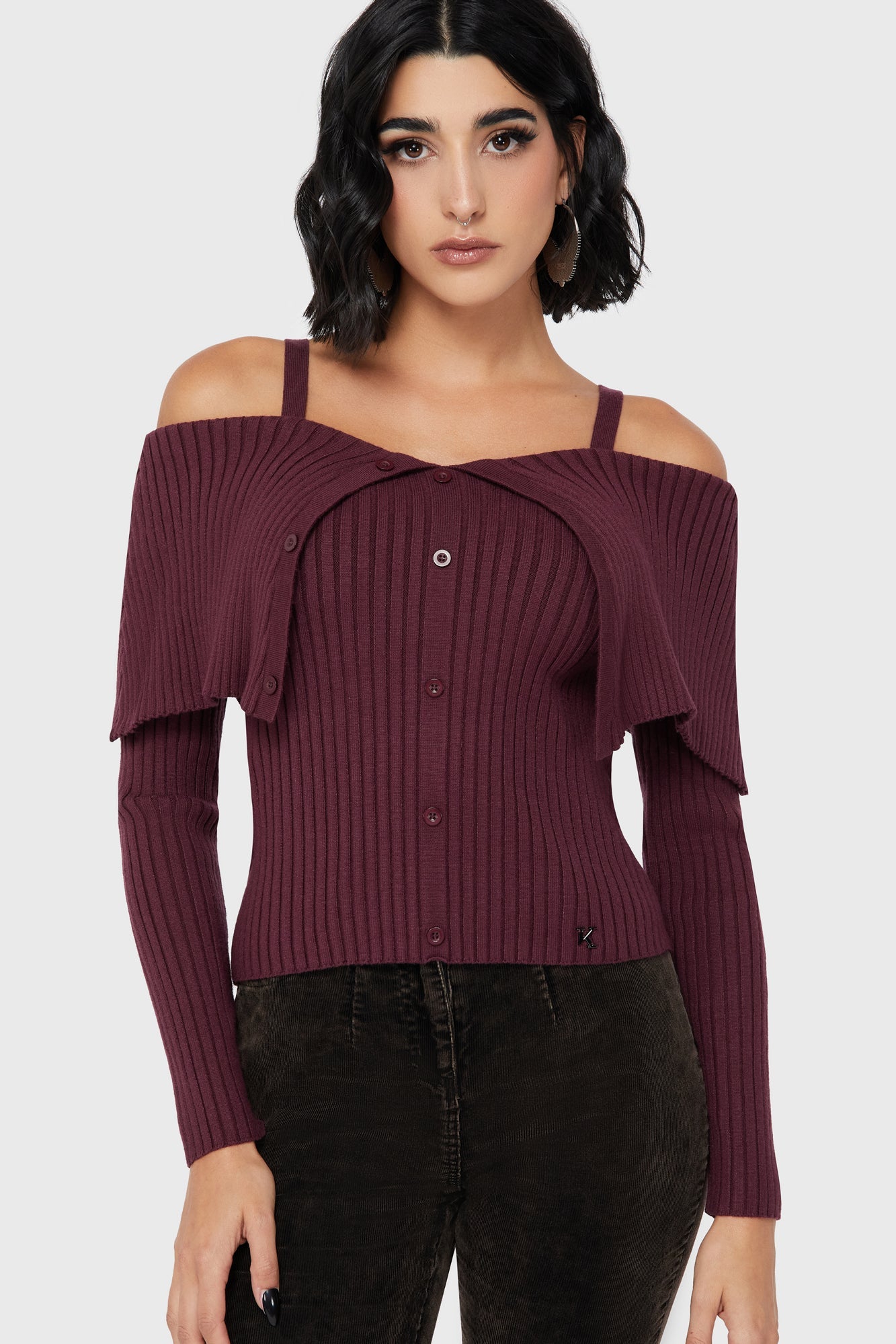 Dusk Empress Knit Top [Purple] Killstar / Womens