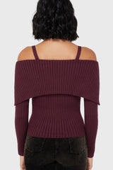 Dusk Empress Knit Top [Purple] Killstar / Womens