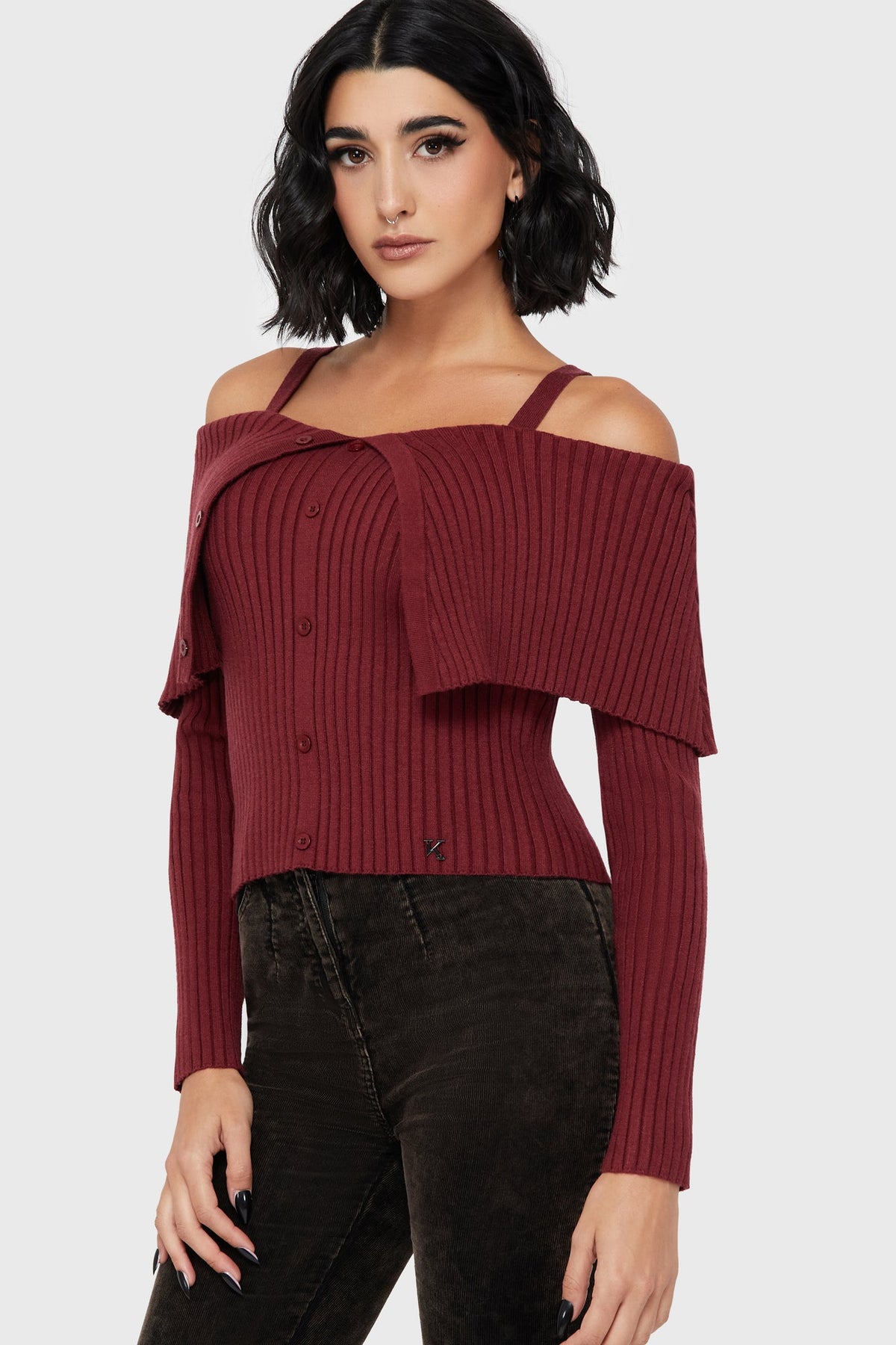 Dusk Empress Knit Top [Red] Killstar / Womens