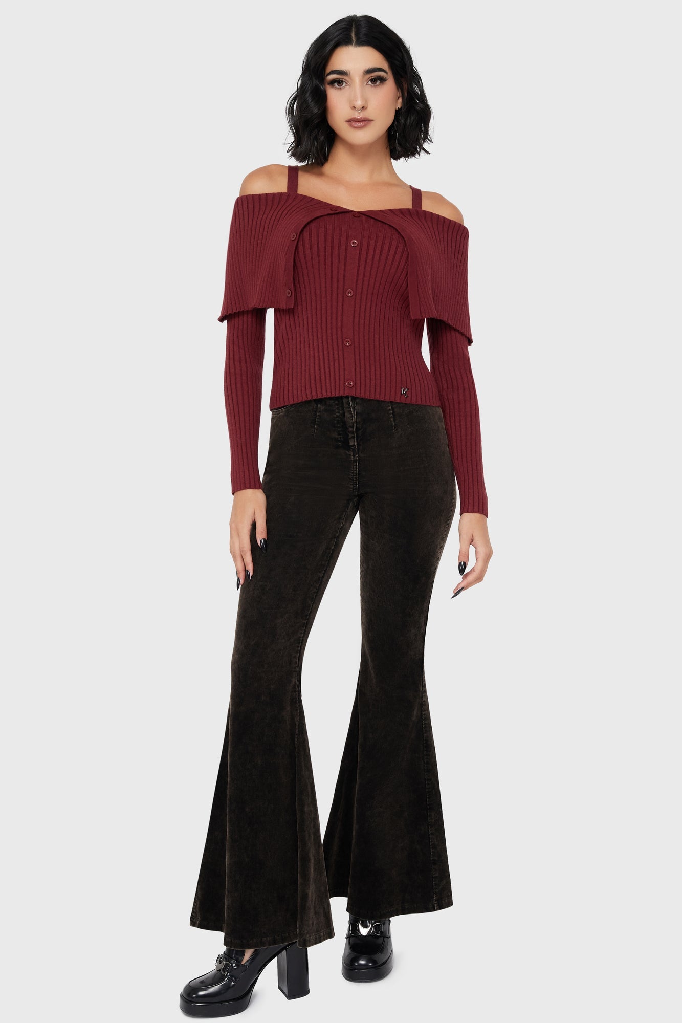 Dusk Empress Knit Top [Red] Killstar / Womens