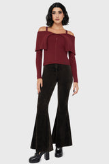 Dusk Empress Knit Top [Red] Killstar / Womens