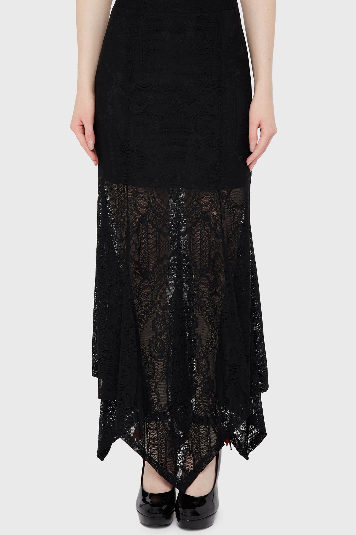 Belladonna Lace Maxi Skirt [Black] Killstar / Womens