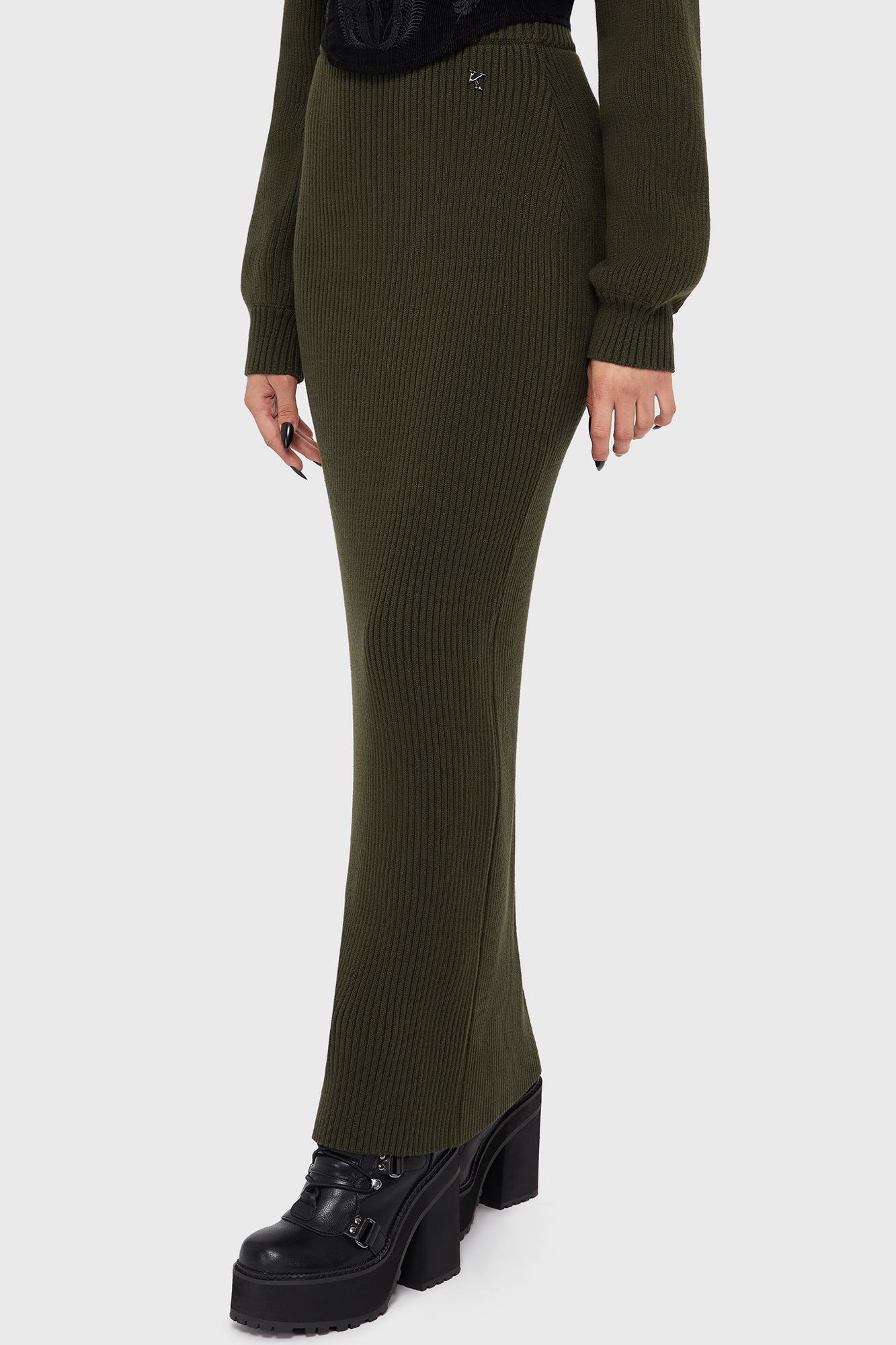 Belinda's Woe Maxi Skirt [Khaki] Killstar / Womens