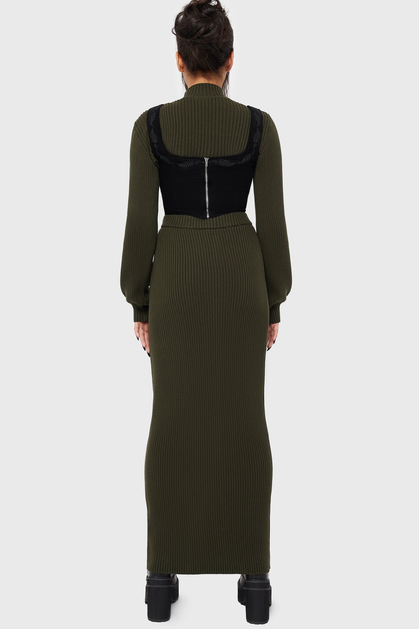 Belinda's Woe Maxi Skirt [Khaki] Killstar / Womens
