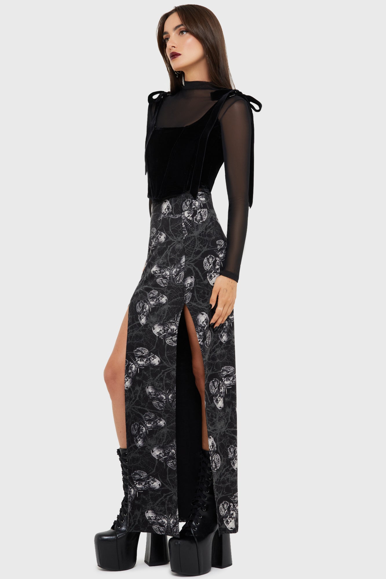 Spidrasica's Web Maxi Skirt Killstar / Womens