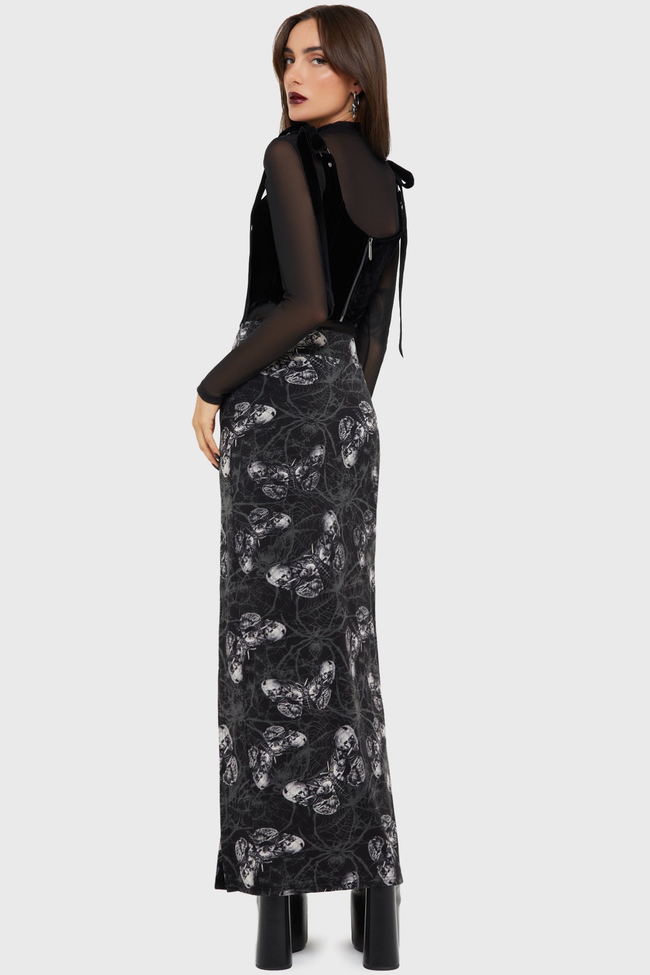 Spidrasica's Web Maxi Skirt Killstar / Womens