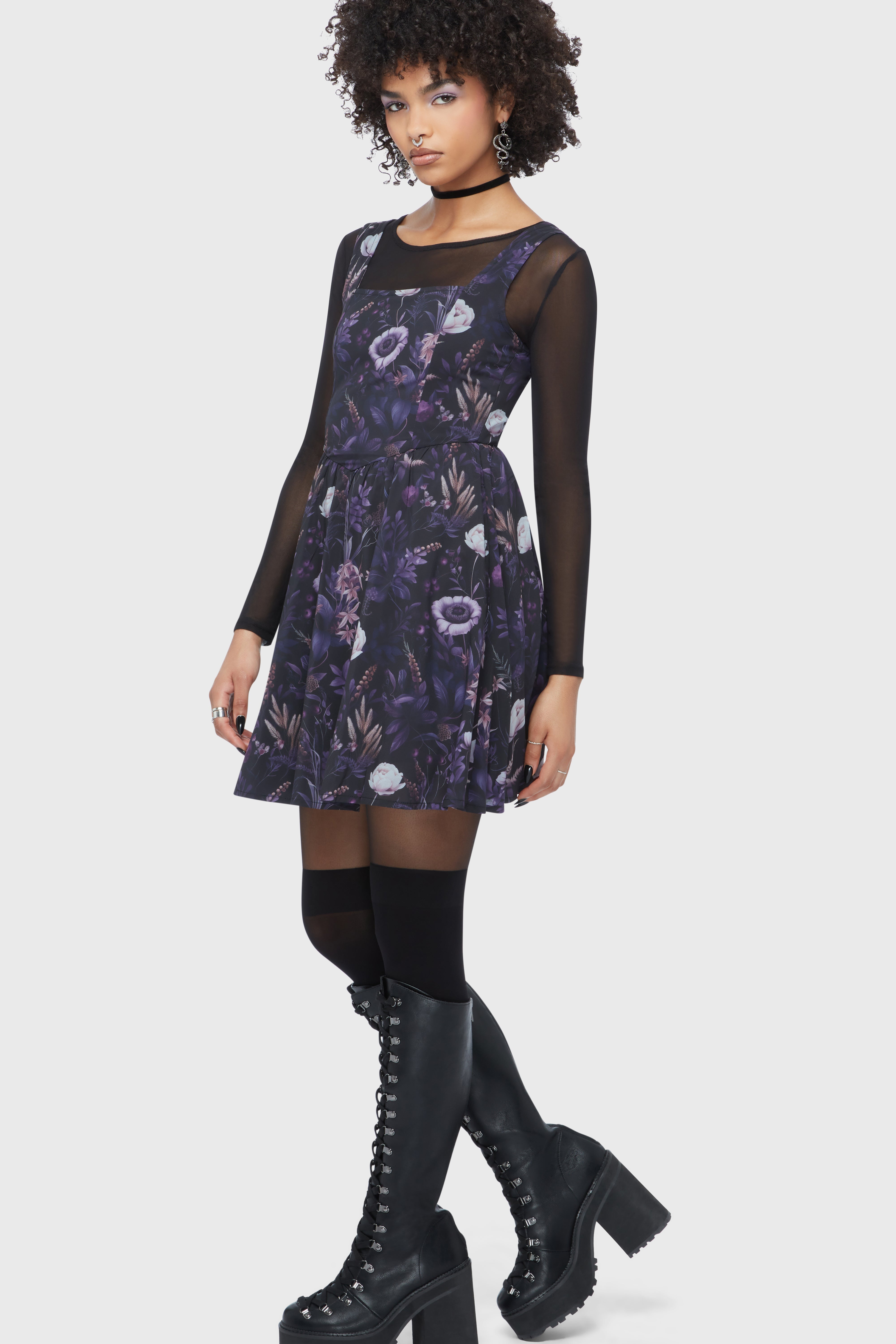 Dusk's Garden Mini Dress Killstar / Womens