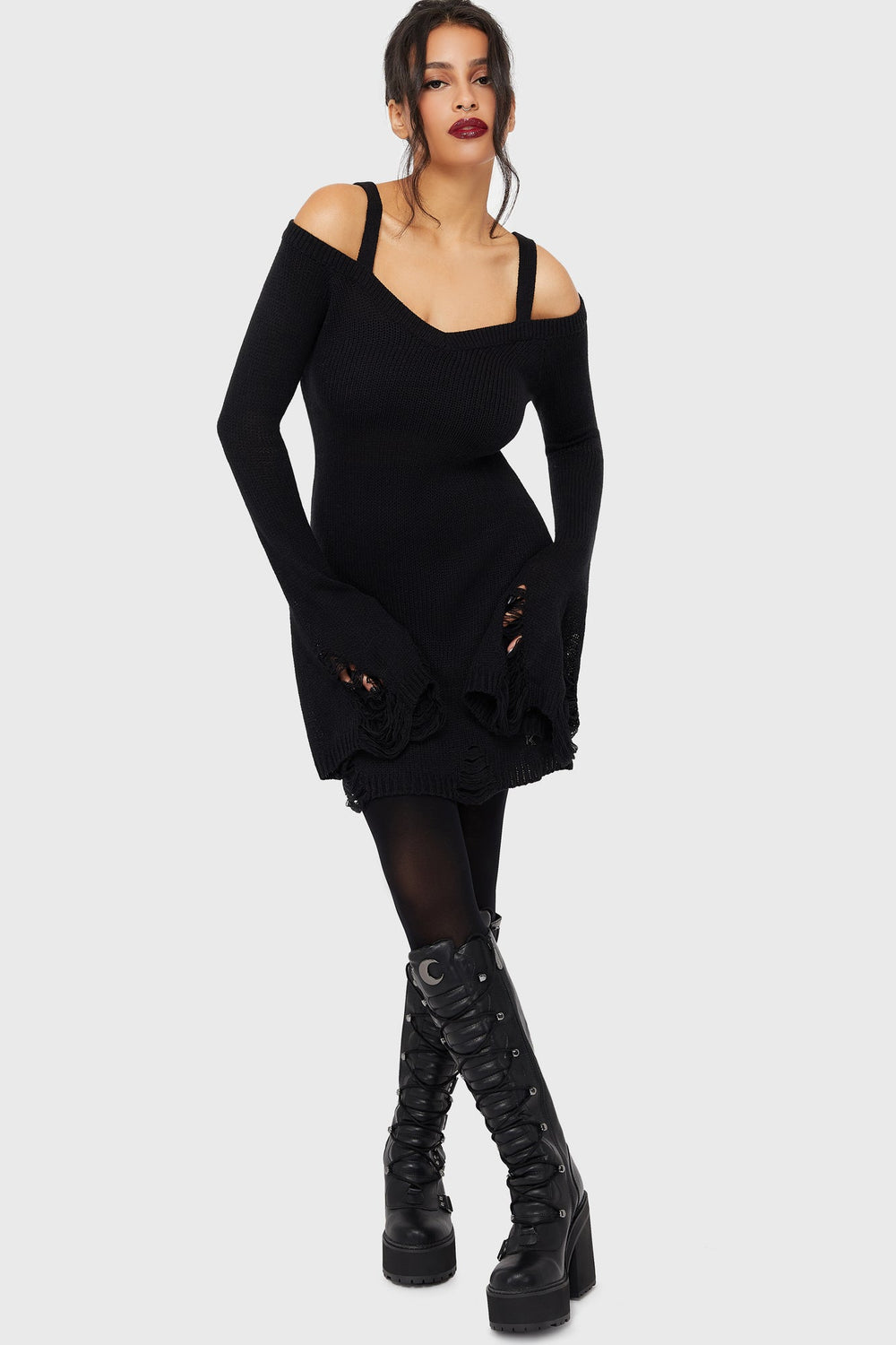 Night Widow Mini Dress Killstar / Womens