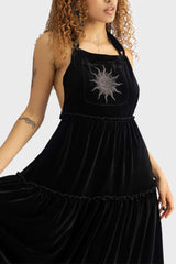 Ascended Maxi Pinafore Dress Killstar / Womens
