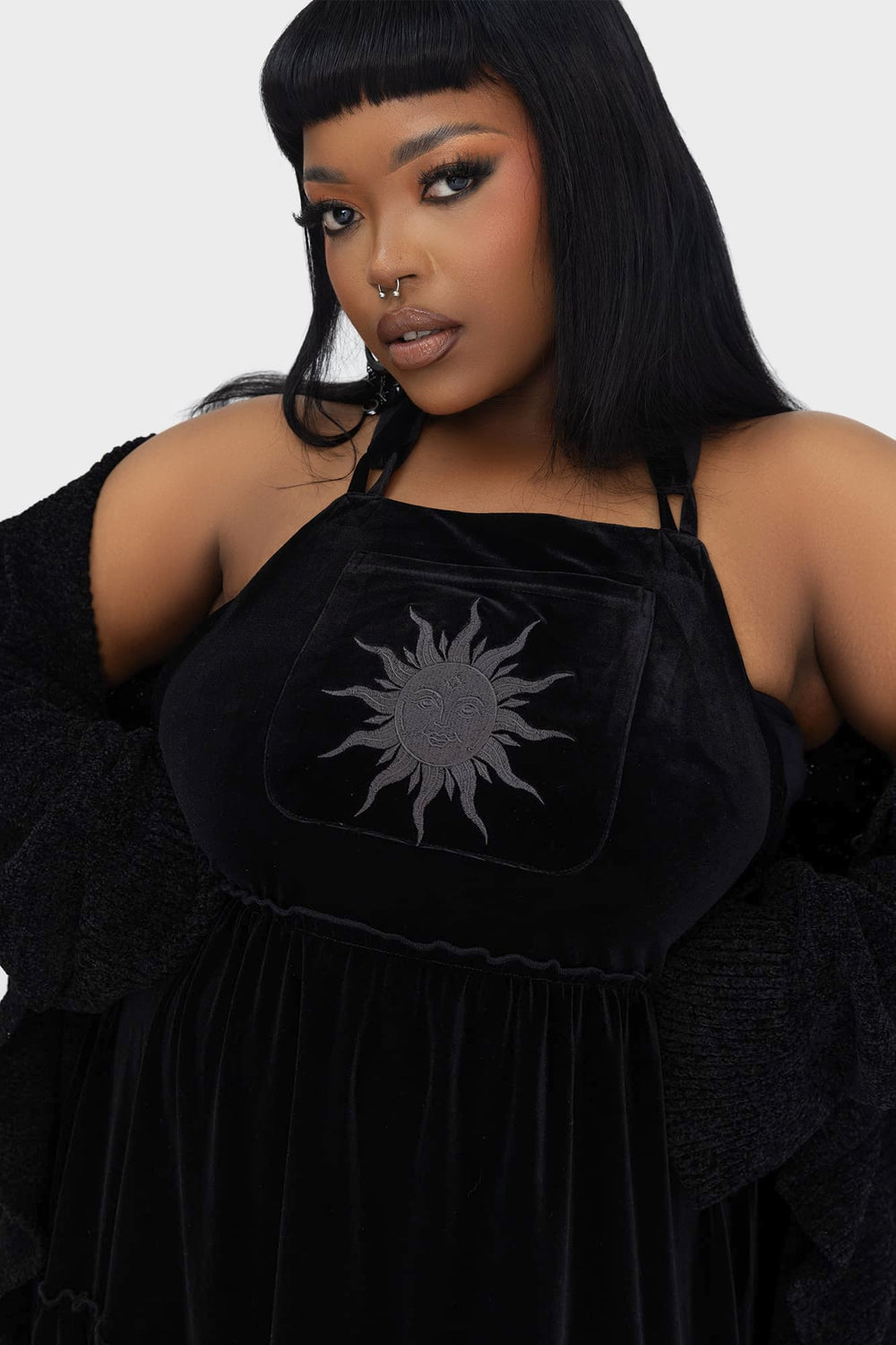 Ascended Maxi Pinafore Dress Killstar / Womens