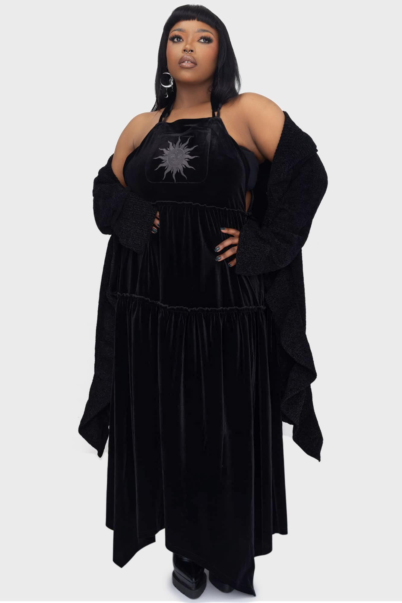 Ascended Maxi Pinafore Dress Killstar / Womens