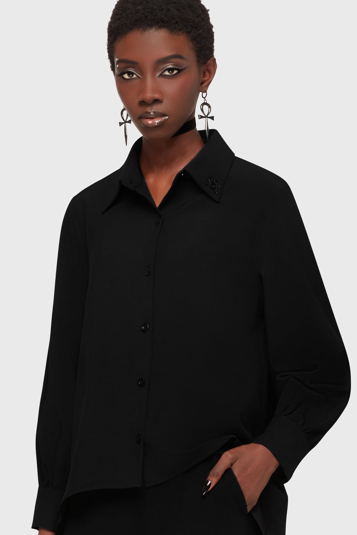 Eriska Shirt [Black] Killstar / Womens