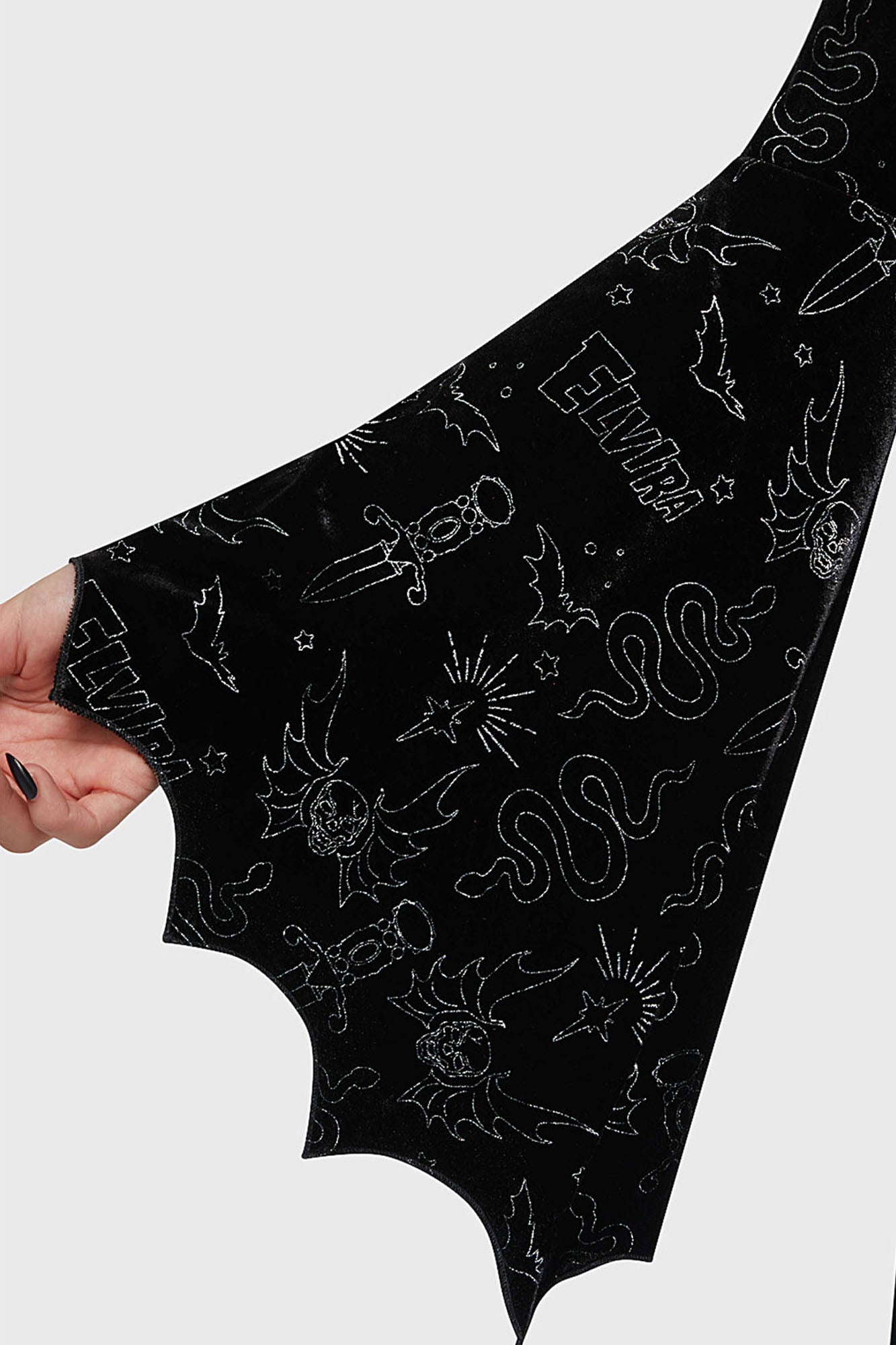 Yours Cruelly Bat Sleeve Top Killstar / Womens