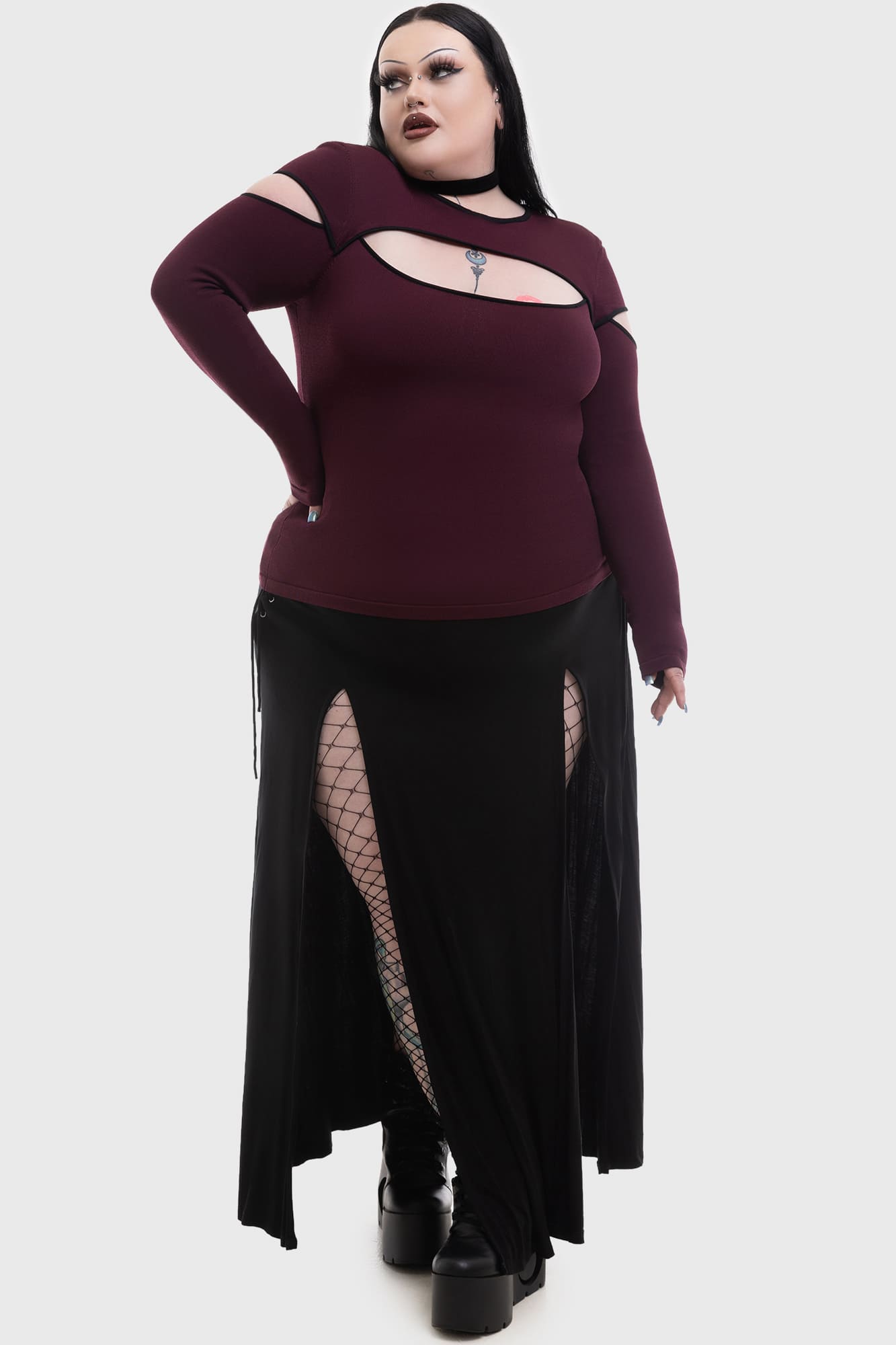 Abyssal Elegy Knitted Top Killstar / Womens