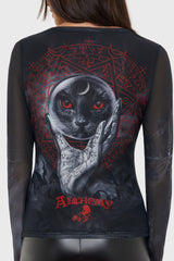 Grimalkins Glass Mesh Top Killstar / Womens