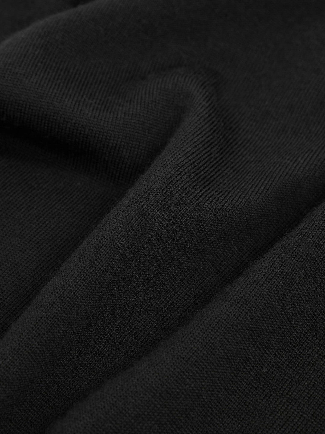 Reiss Slim Fit Merino Wool Roll Neck Jumper in Black