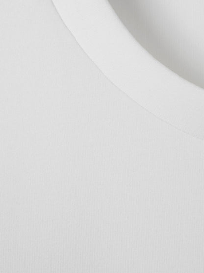 Reiss Interlock Jersey Crew Neck T-Shirt in White