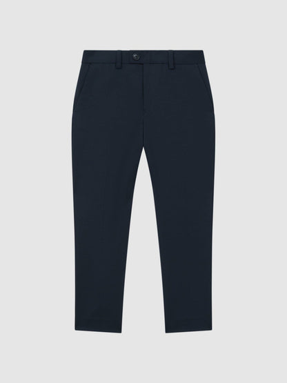 Reiss 3-9 yrs Wool Blend Adjustable Trousers in Navy