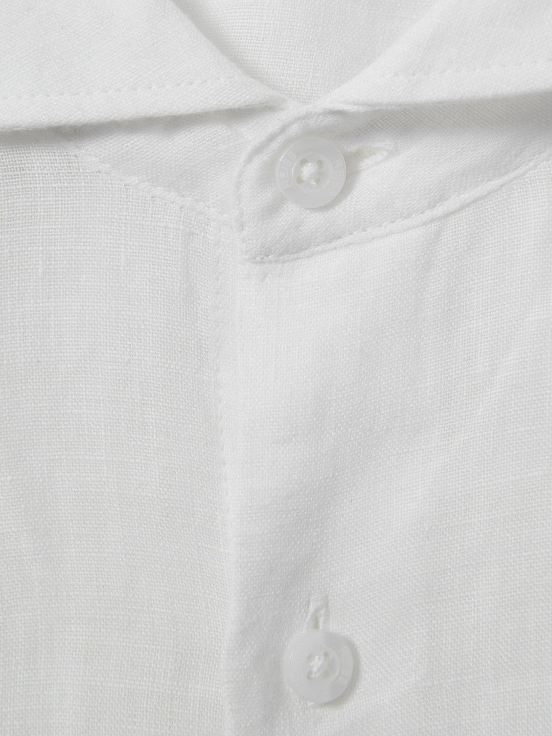 Reiss 3-9 yrs Striped Linen Cutaway Collar Shirt in White
