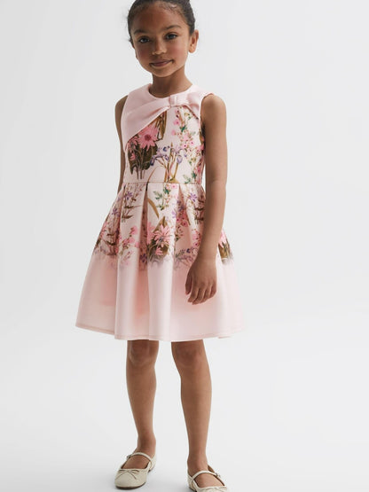 Reiss Senior Scuba Floral Printed Dress in Multi