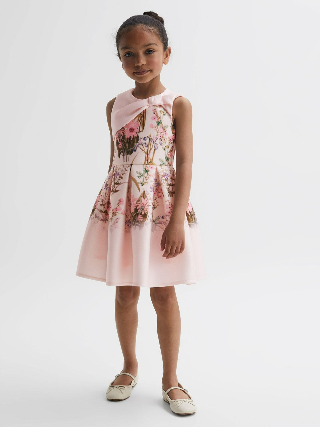 Reiss Senior Scuba Floral Printed Dress in Multi