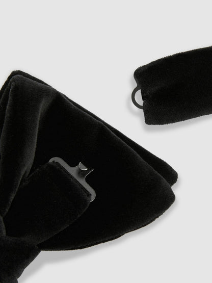Reiss Velvet Bow Tie in Black