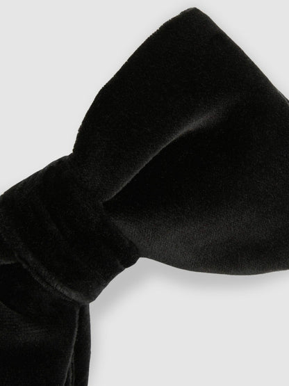 Reiss Velvet Bow Tie in Black