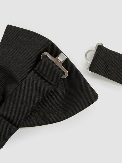 Reiss Grosgrain Silk Bow Tie in Black