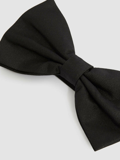 Reiss Grosgrain Silk Bow Tie in Black