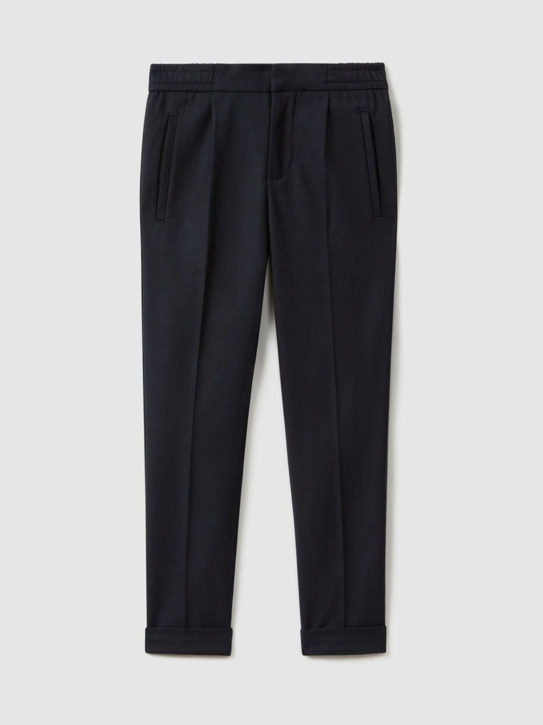 Reiss 3-9 yrs Relaxed Elasticated Trousers with Turn-Ups in Navy