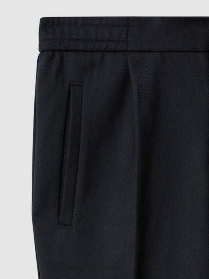 Reiss 3-9 yrs Relaxed Elasticated Trousers with Turn-Ups in Navy