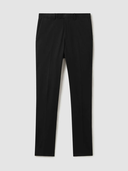 Reiss Slim Fit Cotton Blend Chinos in Black