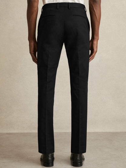 Reiss Slim Fit Cotton Blend Chinos in Black