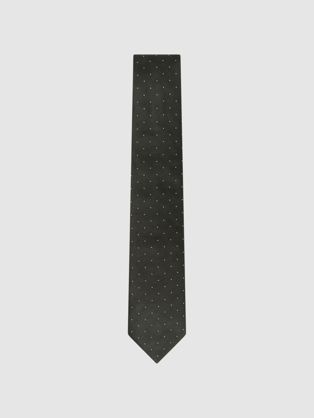 Reiss Polka Dot Silk Tie in Dark Green
