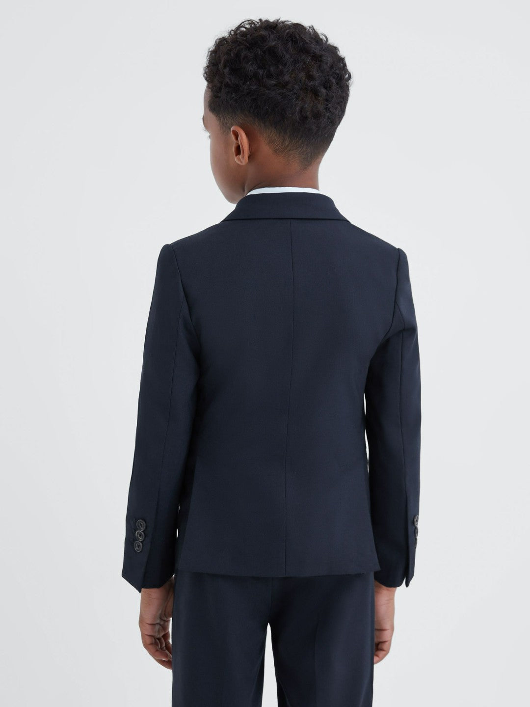 Reiss 3-9 yrs Wool Blend Single Breasted Blazer in Navy