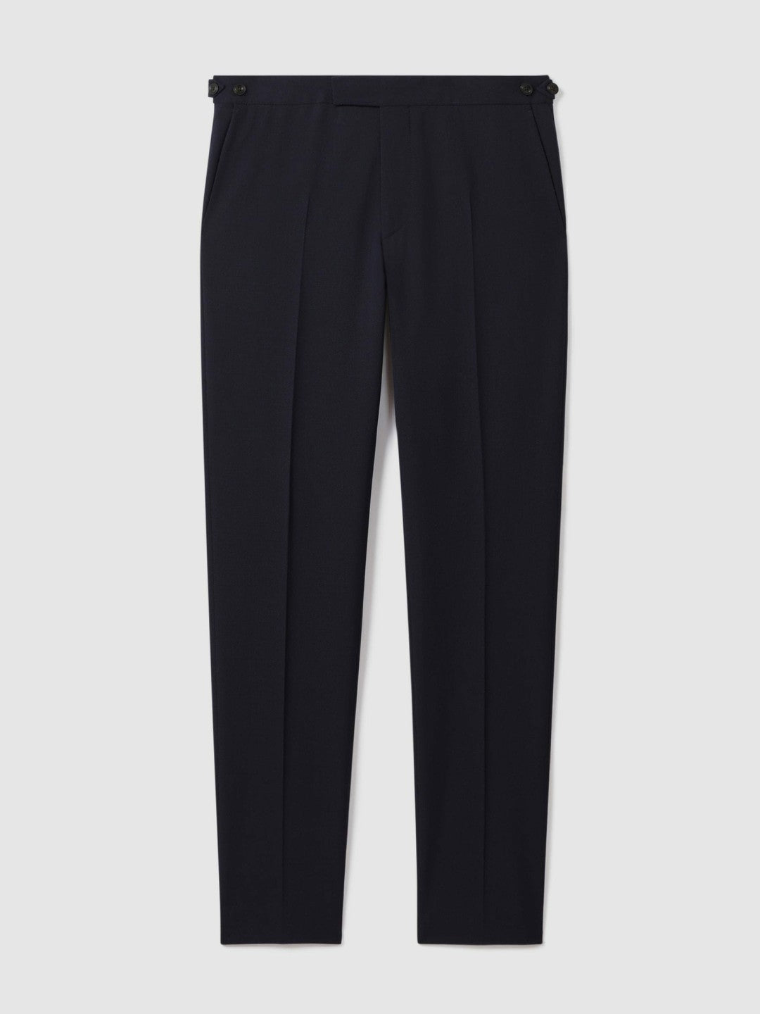 Reiss Slim Fit Side Adjuster Trousers in Navy