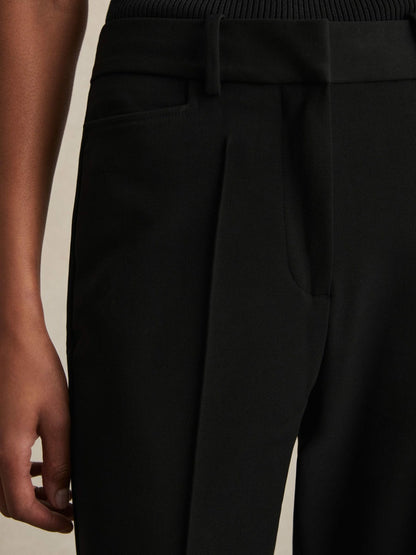 Reiss Flared Suit Trousers in Black