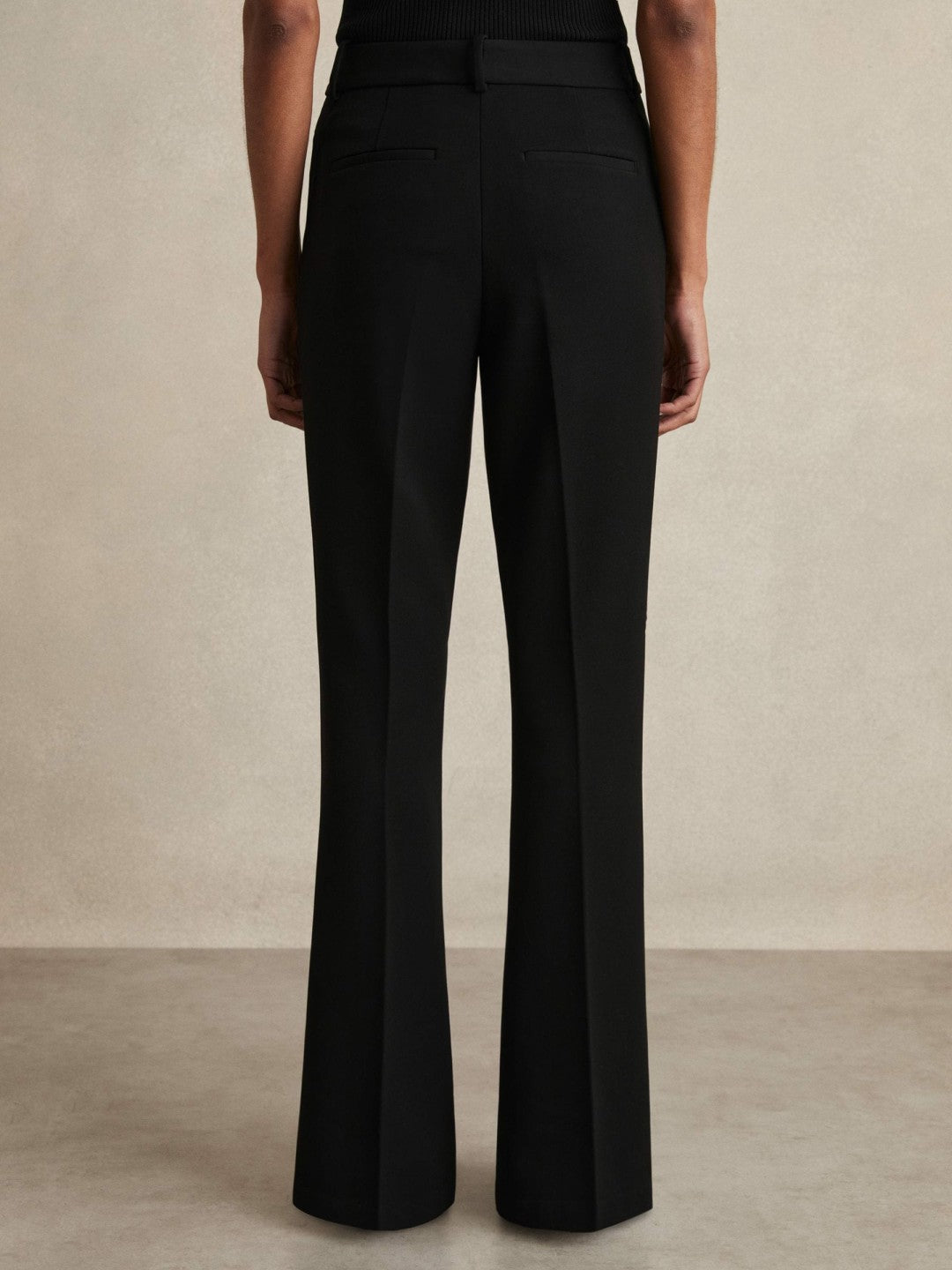 Reiss Flared Suit Trousers in Black