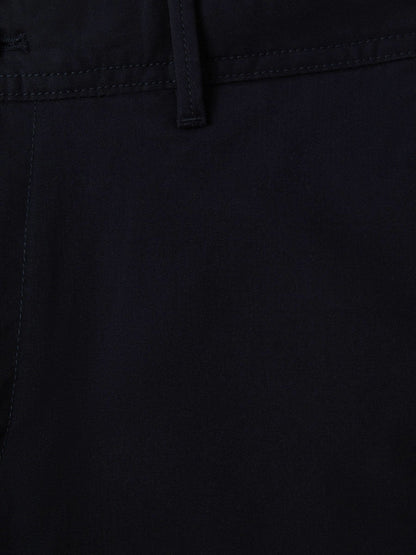 Reiss Slim Fit Washed Cotton Blend Chinos in Navy