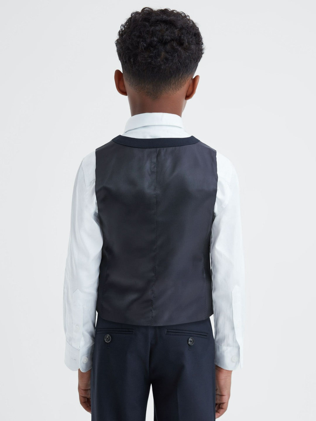 Reiss 3-9 yrs Wool Blend Waistcoat in Navy