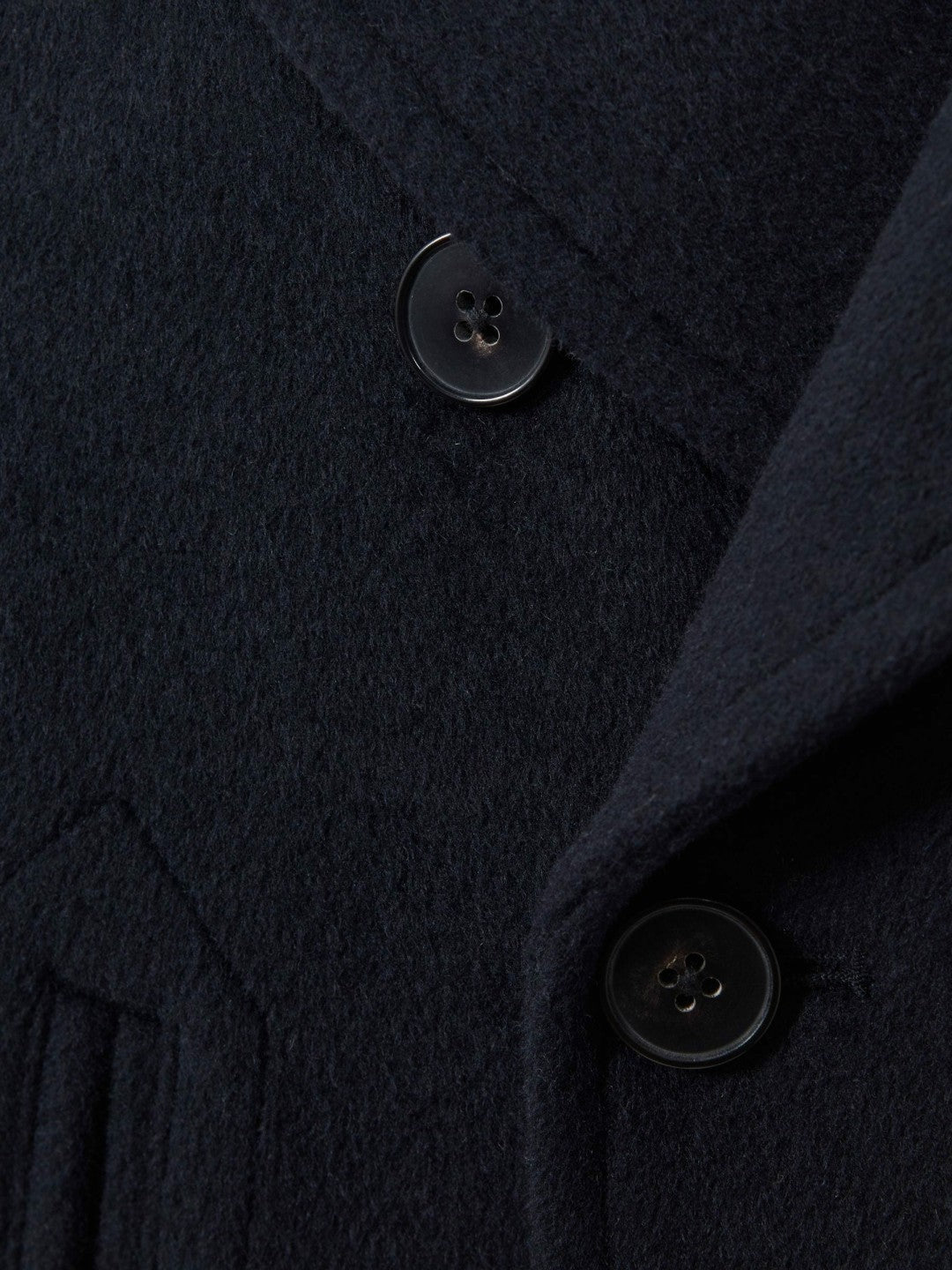 Reiss 9-13 yrs Wool Blend Twill Double Breasted Coat in Navy