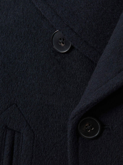 Reiss 9-13 yrs Wool Blend Twill Double Breasted Coat in Navy