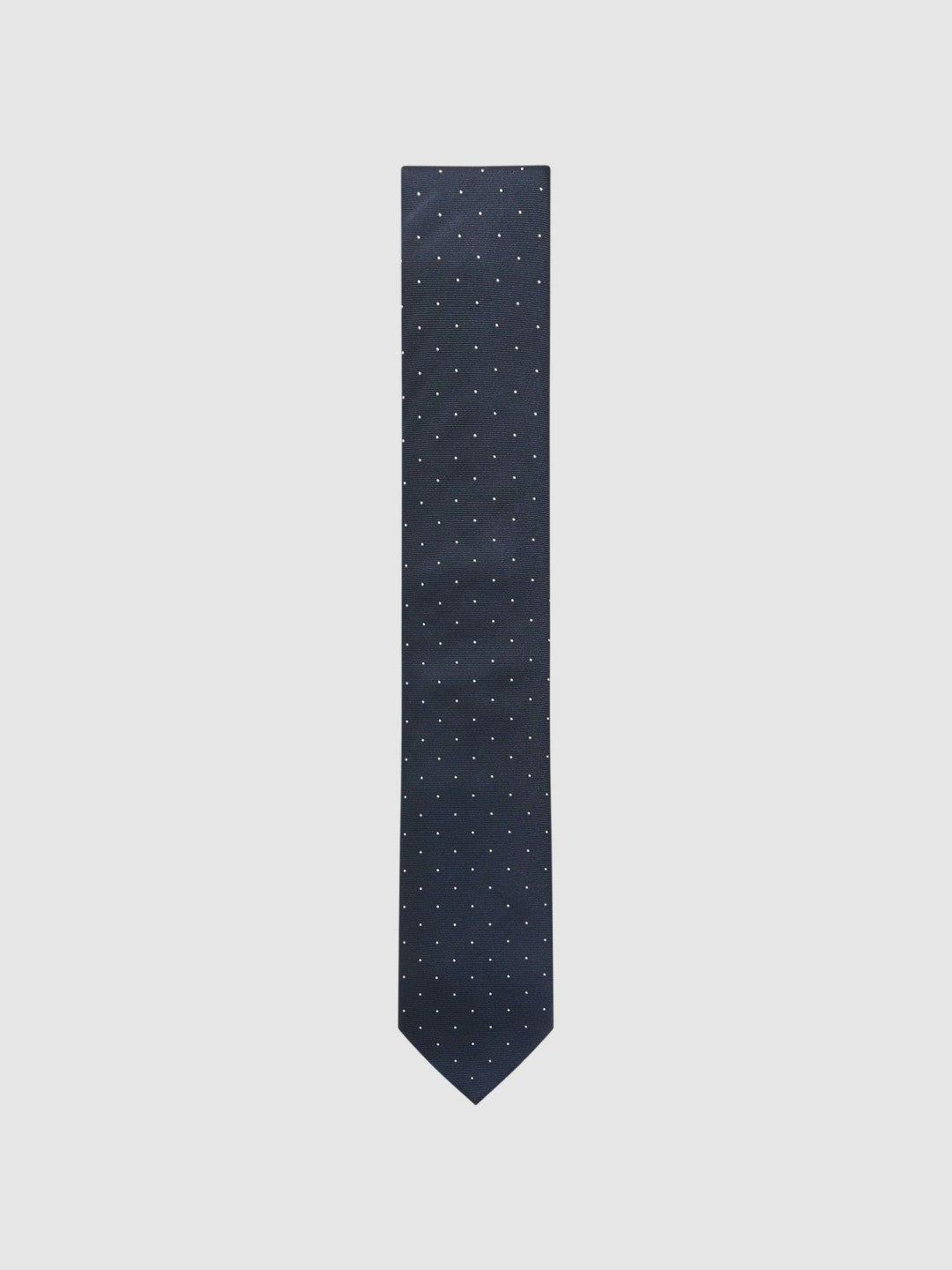 Reiss Polka Dot Silk Tie in Navy