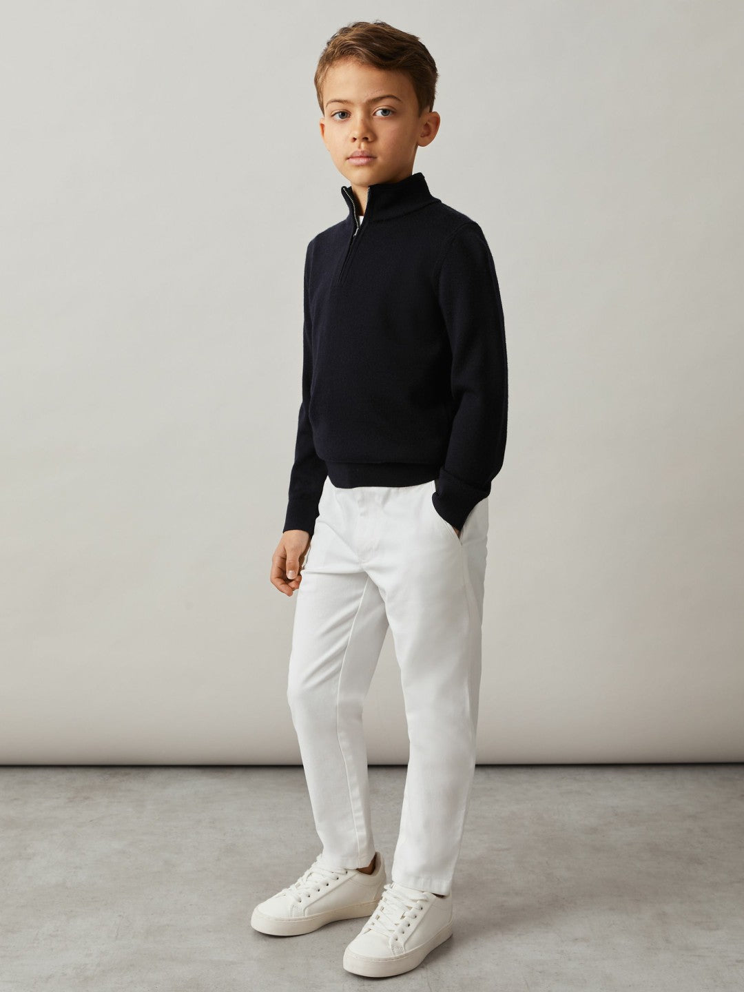 Reiss 13-14 yrs Slim Fit Casual Chinos in White