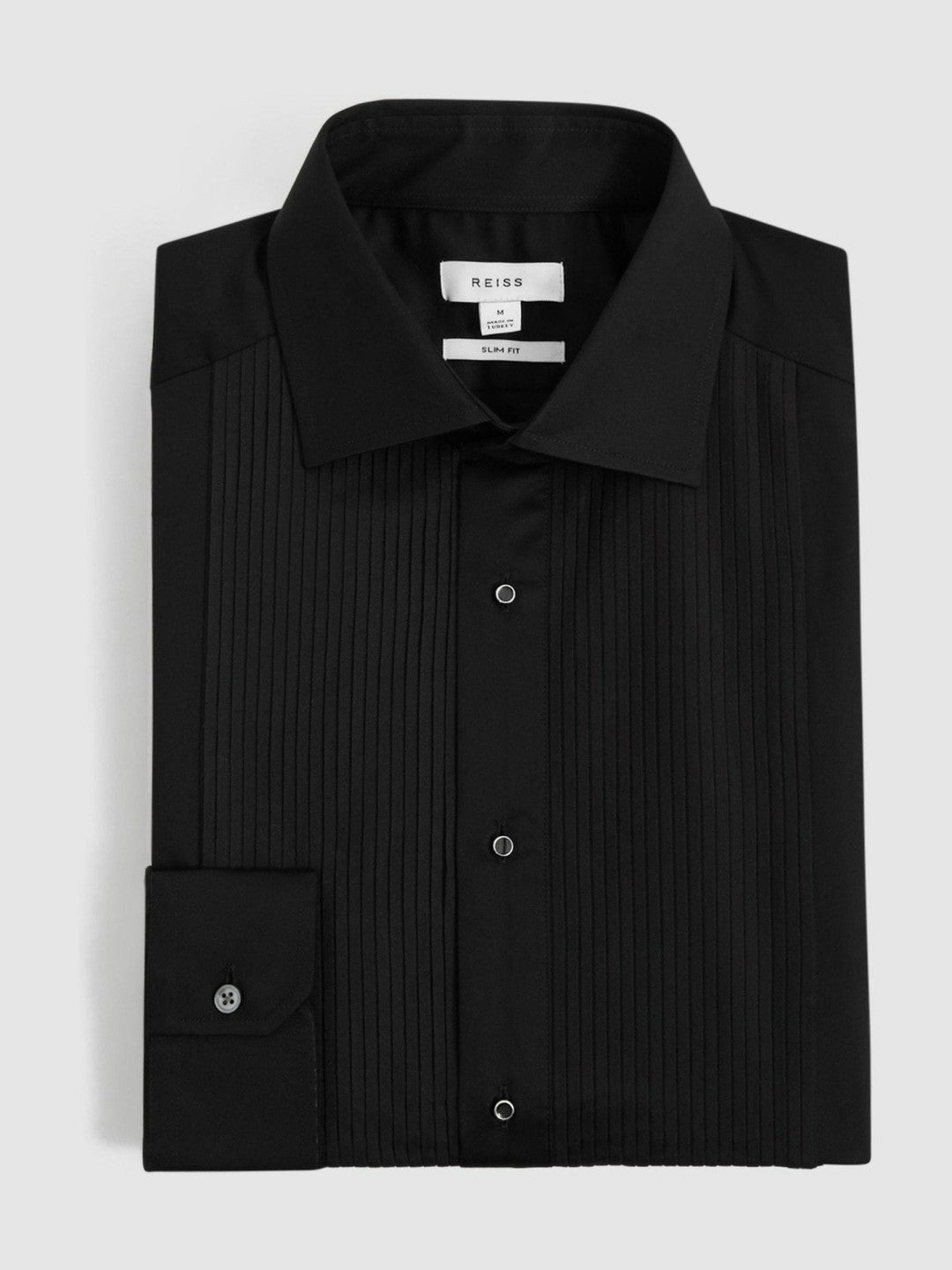 Reiss Slim Fit Cotton Dinner Shirt in Black
