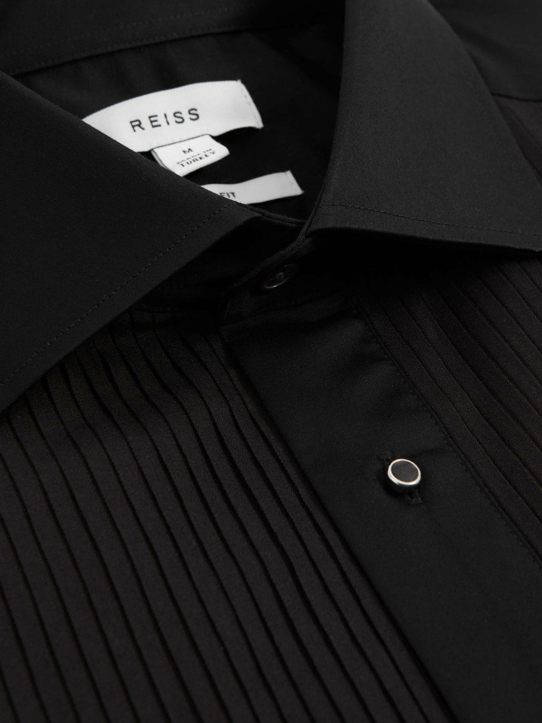 Reiss Slim Fit Cotton Dinner Shirt in Black